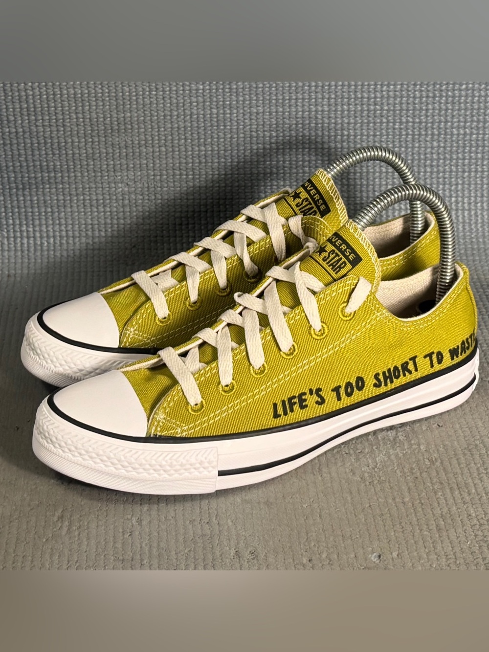 Converse Chuck Taylor All Star Life's Too Short To Waste Low Shoes Women Size 7